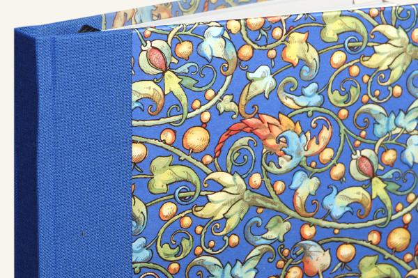 Notebook blue golden fruits